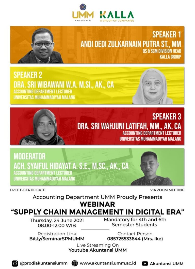 Dosen Prodi Akuntansi UMM Bagikan Ilmu Supply Chain Management dalam Webinar