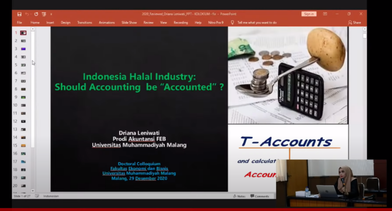 Kolokium Doktoral, Doktor Prodi Akuntansi Bahas Indonesia Halal Industry: Should Accounting be “Accounted”