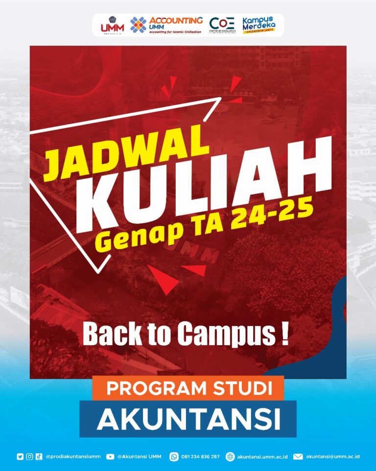 JADWAL KULIAH – PRODI. AKUNTANSI – GENAP TA 24-25